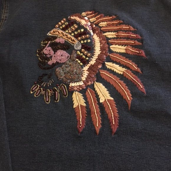 Jane Seymour Denim Jacket Vintage Size Large  Like New - Picture 3 of 13